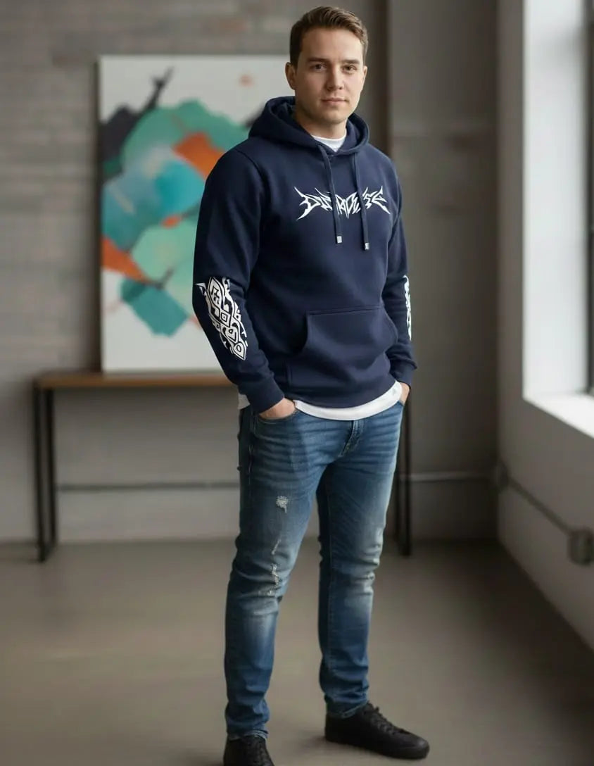 Printed Fleece Hoodie (Comfort Fit)