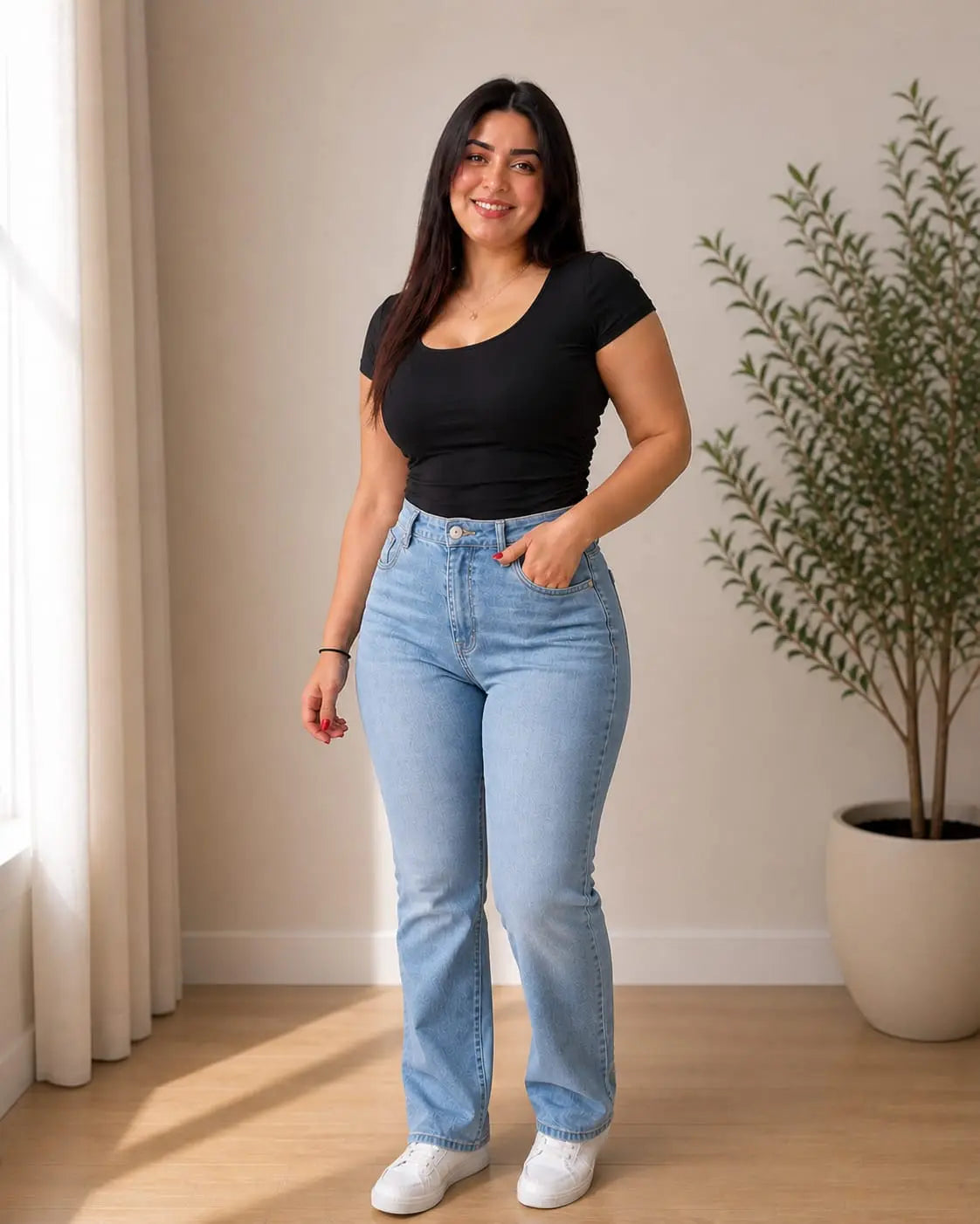 Basic Cotton Top with Half double layer