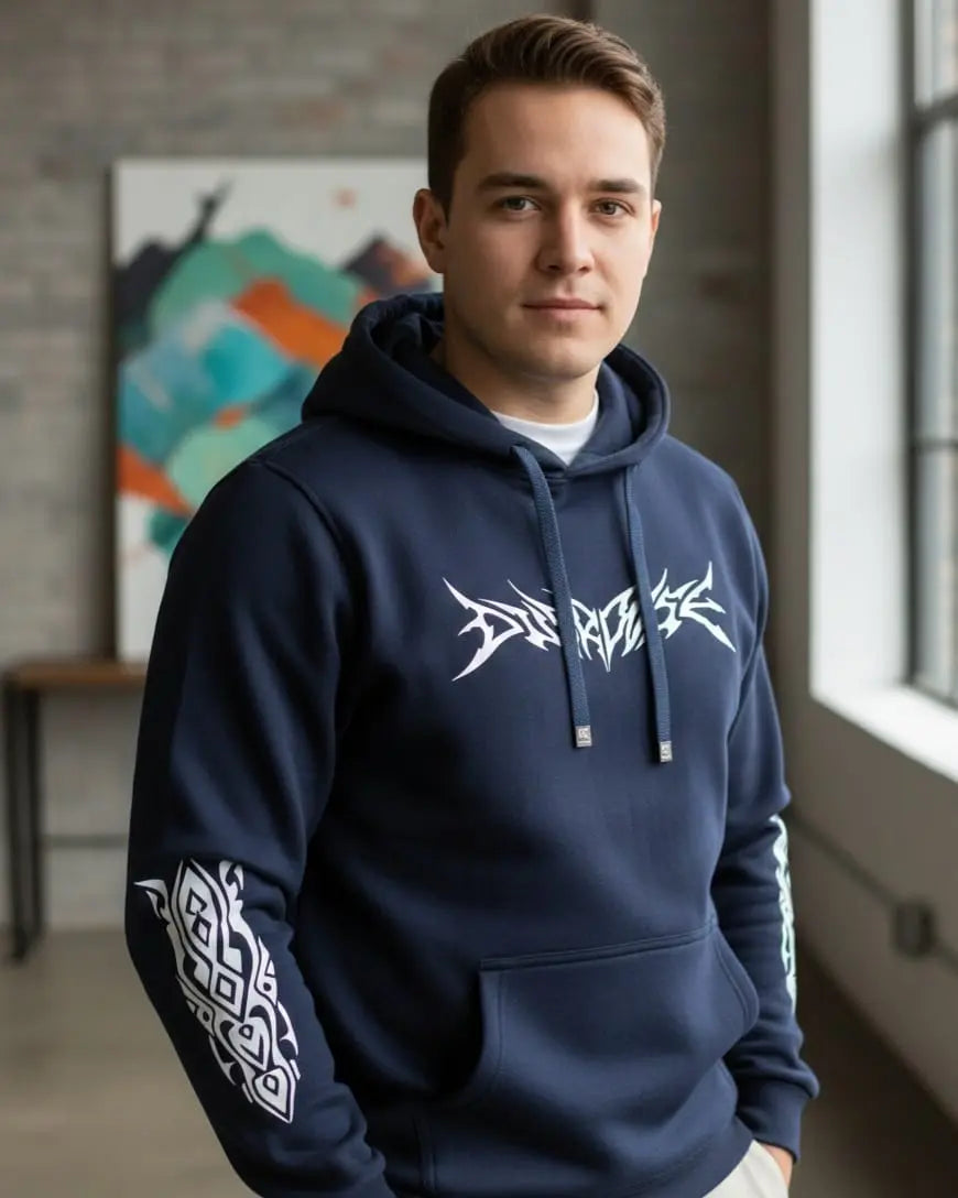 Printed Fleece Hoodie (Comfort Fit)