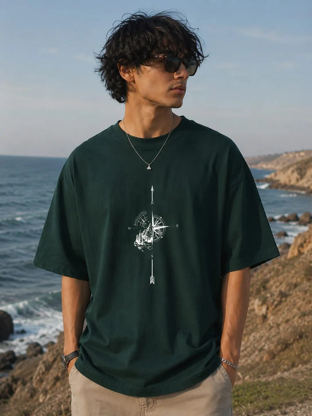 Printed Over Size T-Shirt With Different Print